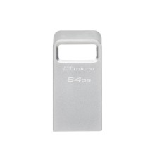 Флеш Диск Kingston 64Gb DataTraveler Micro DTMC3G2/64GB USB3.0 серебристый