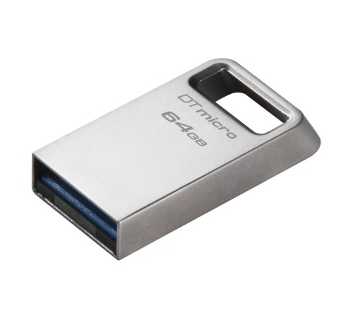 Флеш Диск Kingston 64Gb DataTraveler Micro DTMC3G2/64GB USB3.0 серебристый