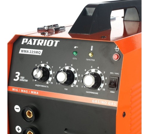 Сварочный аппарат Patriot WMA 225MQ инвертор MIG-MAG/ММА 6кВт