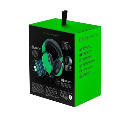 Razer Гарнитура Blackshark V2 X - Green Razer Blackshark V2 X - Green (RZ04-03240600-R3M1)