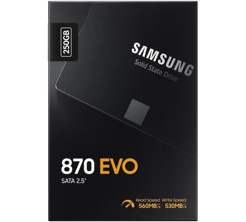 Твердотельный накопитель SSD 2.5" 250Gb Samsung SATA III 870 EVO (R560/W530MB/s) (MZ-77E250B/KR analog MZ-76E250BW, MZ-77E250BW, MZ-77E250B/EU) 1year (MZ-77E250B/KR) Твердотельный накопитель SSD 2.5" 250Gb Samsung SATA III 870 EVO (R560/W530MB/s) (MZ-77E250B/KR analog MZ-76E250BW, MZ-77E250BW, MZ-77E250B/EU) 1year (MZ-77E250B/KR)