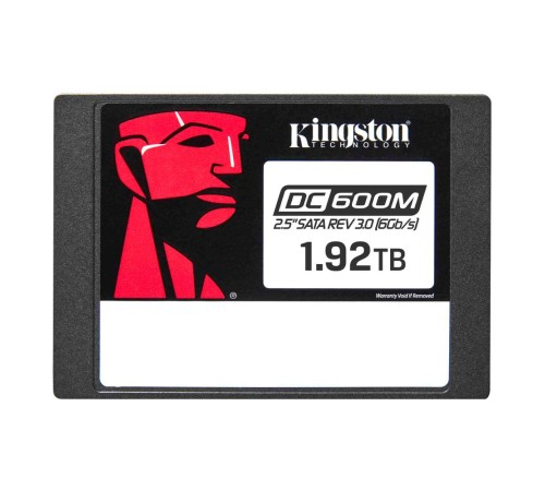 Твердотельный накопитель Kingston Enterprise SSD 1,92TB DC600M 2.5" SATA 3 R560/W530MB/s 3D TLC MTBF 2M 94 000/78 000 IOPS 3504TBW (Mixed-Use) 3 years (SEDC600M/1920G)