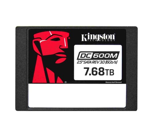 Твердотельный накопитель Kingston Enterprise SSD 7,68TB DC600M 2.5" SATA 3 R560/W530MB/s 3D TLC MTBF 2M 94 000/34 000 IOPS 14016TBW (Mixed-Use) 3 years (SEDC600M/7680G)