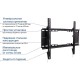 Кронштейн для телевизора Kromax IDEAL-101 черный 32"-90" макс.40кг настенный фиксированный