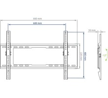 Кронштейн для телевизора Kromax IDEAL-102 черный 32"-90" макс.40кг настенный наклон