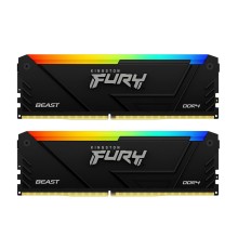 16GB DDR4 3600MHz DIMM FURY Beast Black RGB XMP KF436C17BB2AK2/16 kit 2x8Gb, CL17, 1.35V 288-pin Non-ECC