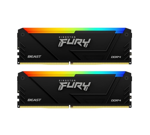 16GB DDR4 3600MHz DIMM FURY Beast Black RGB XMP KF436C17BB2AK2/16 kit 2x8Gb, CL17, 1.35V 288-pin Non-ECC