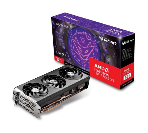 Видеокарта Sapphire PCI-E 4.0 11335-02-20G NITRO+ RX 7700 XT GAMING OC AMD Radeon RX 7700XT 12288Mb 192 GDDR6 2276/18000 HDMIx2 DPx2 HDCP Ret Видеокарта Sapphire PCI-E 4.0 11335-02-20G NITRO+ RX 7700 XT GAMING OC AMD Radeon RX 7700XT 12288Mb 192 GDDR6 2276/18000 HDMIx2 DPx2 HDCP Ret