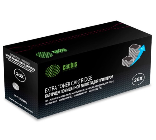 Картридж лазерный Cactus CS-CF226X-MPS CF226XX черный (12000стр.) для HP LJ M402d/M402n/M426dw/M426fdn/M426fdw
