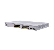 CBS350 24x10/100/1000 PoE+ ports 195W power budget, 4x 1Gb SFP uplink, Fanless, Mounting Kit, CBS350-24P-4G