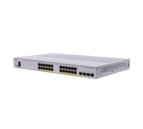 CBS350 24x10/100/1000 PoE+ ports 195W power budget, 4x 1Gb SFP uplink, Fanless, Mounting Kit, CBS350-24P-4G