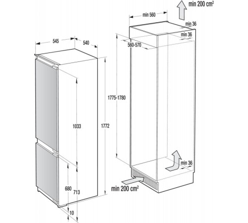 Холодильник Gorenje RKI2181E1 2-хкамерн. белый