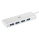 Разветвитель USB-C Digma HUB-4U3.0-UC-S 4порт. серебристый