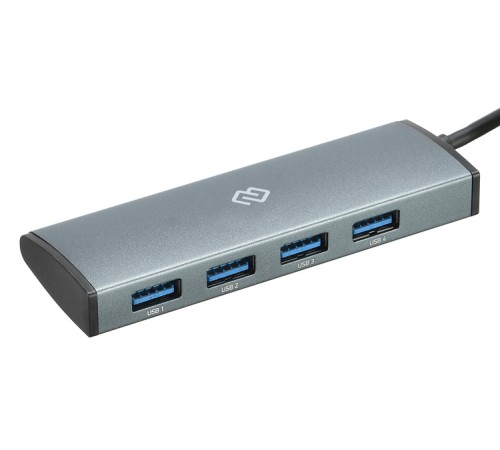 Разветвитель USB-C Digma HUB-4U3.0-UC-G 4порт. серый