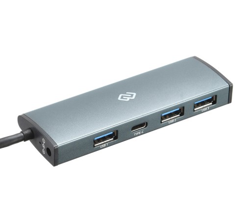 Разветвитель USB-C Digma HUB-3U3.0С-UC-G 4порт. серый