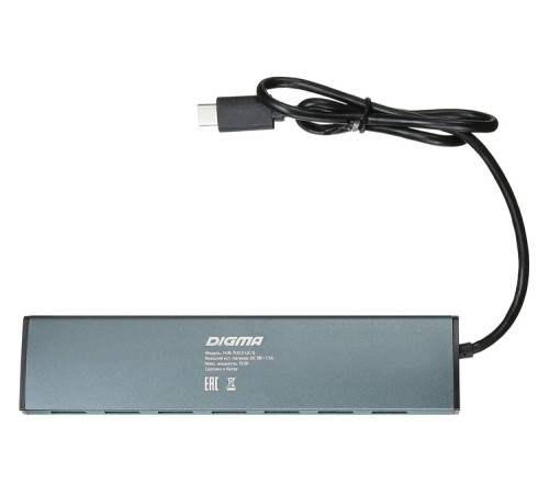Разветвитель USB-C Digma HUB-7U3.0-UC-G 7порт. серый