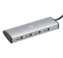 Разветвитель USB-C Digma HUB-4U2.0-UC-DS 4порт. серебристый