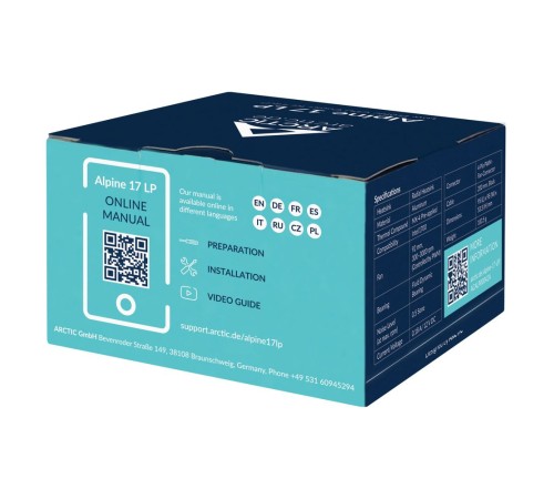 Кулер для процессора ARCTIC Alpine 17LP socket Intel 1700 ACALP00042A