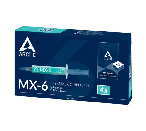 ARCTIC MX-6 Термопаста Thermal Compound 4 грамма with 6pcs MX Cleaner ACTCP00084A