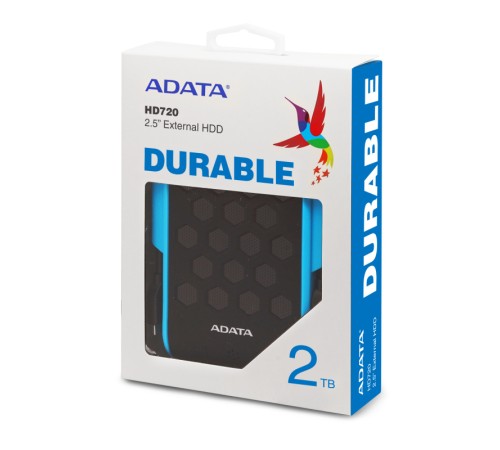 Жесткий диск A-Data USB 3.0 2Tb AHD720-2TU31-CBL HD720 DashDrive Durable (5400rpm) 2.5" синий