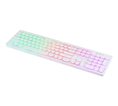 Клавиатура Оклик 420MRL белый USB slim Multimedia LED Клавиатура Оклик 420MRL белый USB slim Multimedia LED