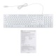 Клавиатура Оклик 420MRL белый USB slim Multimedia LED