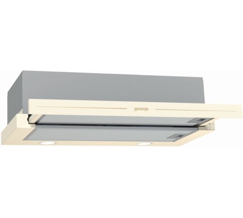 Вытяжка встраиваемая Gorenje BHP62CLI слоновая кость управление: кнопочное (1 мотор)