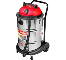 Строительный пылесос Зубр ПУ-60-1400 М4 1400Вт (уборка: сухая/влажная) серый