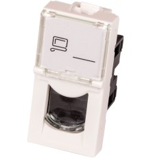 Вставка Lanmaster LAN-SIP-22U6-WH Mosaic 1xKeystone пластик (упак.:1шт)
