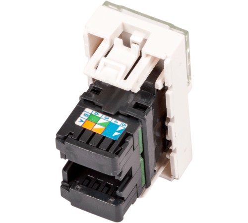 Вставка Lanmaster LAN-SIP-22U6-WH Mosaic 1xKeystone пластик (упак.:1шт)