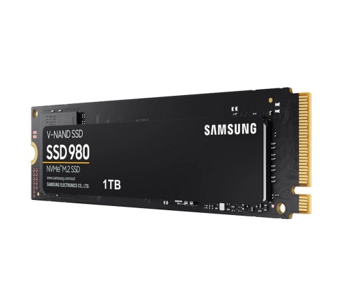 M.2 2280 1TB Samsung 980 Client SSD PCIe Gen3x4 with NVMe, 3500/3000, IOPS 500/480K, MZ-V8V1T0B/AM MTBF 1.5M, 3D TLC, 600TBW, 0,33DWPD, RTL
