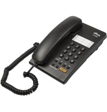 RITMIX RT-330 black {Телефон проводной Ritmix RT-330 черный [повторный набор, регулировка уровня громкости, световая индикац]}