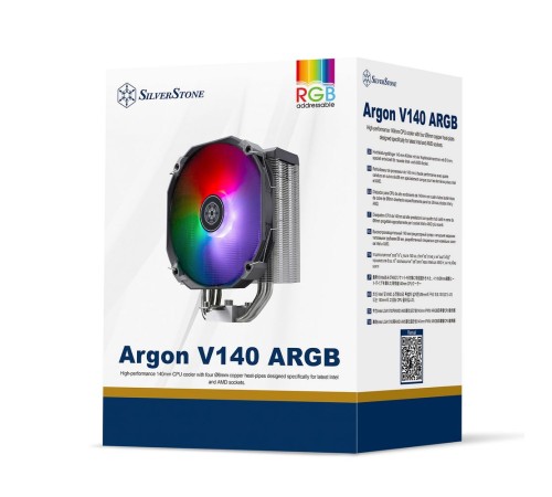 G53ARV140ARGB20  High-performance 140mm CPU cooler with four ?6mm copper heat-pipes designed specific