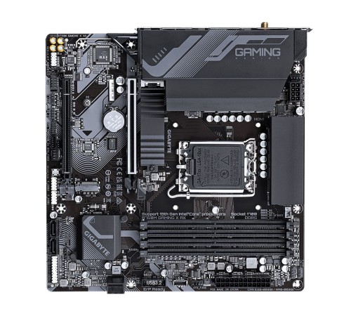 Материнская плата GIGABYTE B760M GAMING X AX, LGA1700, B760, 4*DDR5, DP+HDMI,  4 SATA 6 Гб/с, M2, Audio, Gb LAN, USB 3.2, USB 2.0, Type-C, COM*1 port, mATX (B760M GAMING X AX)