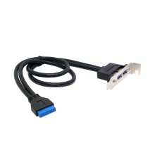 ORIENT C095, Планка портов в корпус 2xUSB 3.0, Low Profile, длина кабеля 30см, oem (31095)