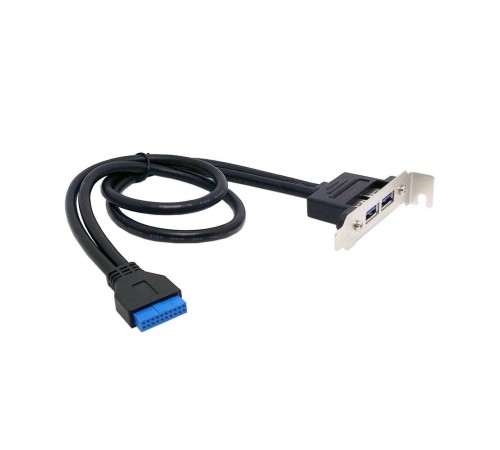ORIENT C095, Планка портов в корпус 2xUSB 3.0, Low Profile, длина кабеля 30см, oem (31095)