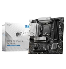Материнская плата MSI PRO B760M-A DDR4 II Soc-1700 Intel B760 4xDDR4 mATX AC`97 8ch(7.1) 2.5Gg+HDMI+DP