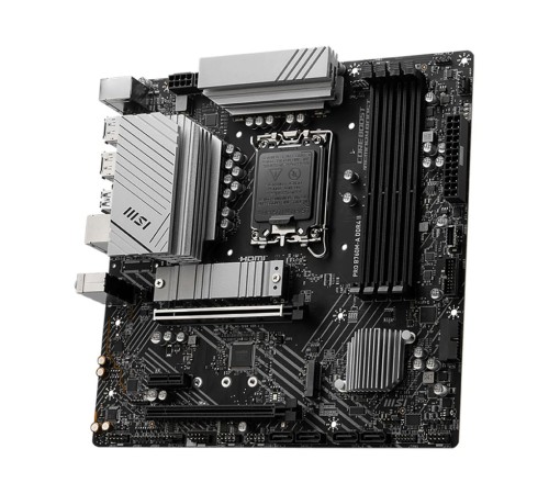 Материнская плата MSI PRO B760M-A DDR4 II Soc-1700 Intel B760 4xDDR4 mATX AC`97 8ch(7.1) 2.5Gg+HDMI+DP