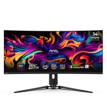34.18" MSI MAG 341CQP QD-OLED Black (QD-OLED, 3440x1440, HDMI+HDMI+DP+Type C, USB Hub, 0.03 ms, 178°/178°, 250 cd/m, 1500000:1, 175Hz, Curved)
