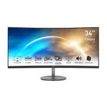 Монитор MSI PRO MP341CQ 34" 21:9 UWQHD(3440x1440) VA Curve1500R,1ms(MPRT),3000:1,100M:1,300nit,178/178,2xHDMI 2.0,DP 1.2,Tilt,Speaker,VESA,100Hz,Black,1y war-ty (9S6-3PB2CT-027)