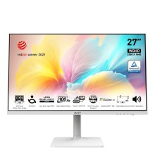Монитор MSI Modern MD272QXPW 27" 16:9 WQHD(2560x1440) IPS Flat,1ms(MPRT),1000:1, 100M:1,300nit,178/178,HDMI 1.4b,DP 1.2,2xUSB 2.0 Type-A,USB 2.0 Type-B,Speaker,Tilt,Swivel,Height,Pivot,100Hz,White,1y war-ty (9S6-3PB19H-225)