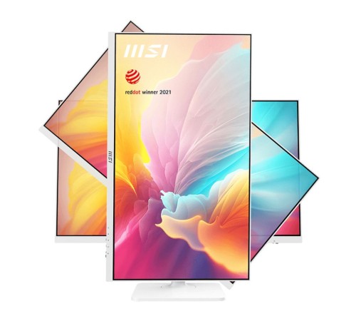 Монитор MSI Modern MD272QXPW 27" 16:9 WQHD(2560x1440) IPS Flat,1ms(MPRT),1000:1, 100M:1,300nit,178/178,HDMI 1.4b,DP 1.2,2xUSB 2.0 Type-A,USB 2.0 Type-B,Speaker,Tilt,Swivel,Height,Pivot,100Hz,White,1y war-ty (9S6-3PB19H-225)