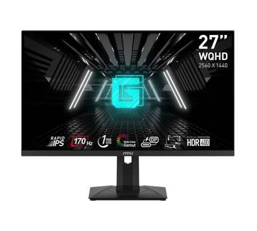 Монитор MSI G274QPF E2 27" 16:9 WQHD(2560x1440) Rapid IPS,1ms, 1000:1, 100M:1, 400nit, 178/178, 2xHDMI 2.0b, DP 1.4a, USB-C, Tilt, Swivel, Height,Pivot,VESA,180Hz,Black,1y w-ty (9S6-3CC29H-270)