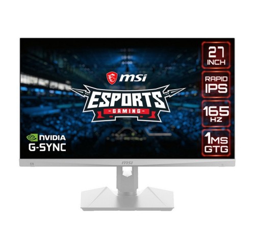 Монитор MSI MAG 274QRFW 27" 16:9 WQHD(2560x1440) Rapid IPS,1ms, 1000:1, 100M:1, 400nit, 178/178, 2xHDMI 2.0b, DP 1.4a, Tilt, Swivel, Height,Pivot,VESA,180Hz,White,1y w-ty (9S6-3CC29H-277)