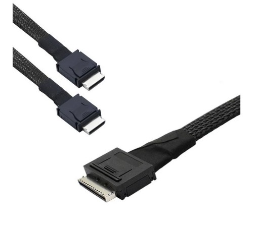 Кабель Amphenol RML80-0249/RML42-0249 Cable OcuLink SFF8611 8i to 2x SFF8611 4i, length= 80cm, OEM