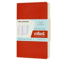 Блокнот Moleskine VOLANT QP711F16B24 Pocket 90x140мм 80стр. линейка мягкая обложка оранжевый/голубой (2шт)