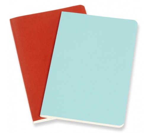 Блокнот Moleskine VOLANT QP711F16B24 Pocket 90x140мм 80стр. линейка мягкая обложка оранжевый/голубой (2шт)