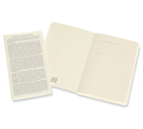 Блокнот Moleskine VOLANT QP711F16B24 Pocket 90x140мм 80стр. линейка мягкая обложка оранжевый/голубой (2шт)