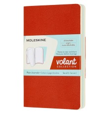 Блокнот Moleskine VOLANT QP713F16B24 Pocket 90x140мм 80стр. нелинованный мягкая обложка оранжевый/голубой (2шт)