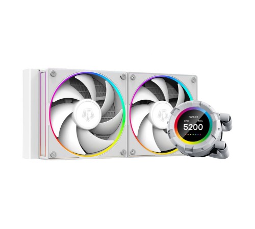 Система водяного охлаждения ID-Cooling SL240 WHITE Soc-AM5/AM4/1151/1200/2066/1700 4-pin 14-30dB Al+Cu 300W LED Ret